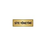 Özarslan Dizayn Metal Yönlendirme Levhası, Departman Kapı Isimliği Site Yönetimi 7x20 Cm Altın Renk