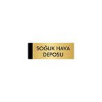 Özarslan Dizayn Metal Yönlendirme Levhası, Departman Kapı Isimliği Soğuk Hava Deposu 10x20 Cm Altın Renk