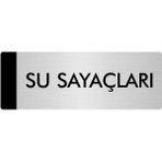 Özarslan Dizayn Metal Yönlendirme Levhası Departman Kapı İsimliği Su Sayaçları 10 x 20 cm Gümüş
