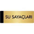 Özarslan Dizayn Metal Yönlendirme Levhası Departman Kapı İsimliği Su Sayaçları 7 x 20 cm Altın
