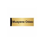 Özarslan Dizayn Muayene Odası 10x20 cm Altın Renk Metal Yönlendirme Levhası