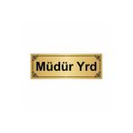 Özarslan Dizayn Müdür Yrd 7x20 cm Altın Renk Metal Yönlendirme Levhası