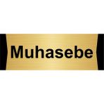 Özarslan Dizayn Muhasebe 10x20 cm Altın Renk Metal Yönlendirme Levhası