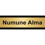 Özarslan Dizayn Numune Alma 5x20 cm Altın Renk Metal Yönlendirme Levhası