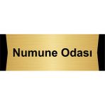 Özarslan Dizayn Numune Odası 10x20 cm Altın Renk Metal Yönlendirme Levhası