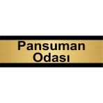Özarslan Dizayn Pansuman Odası 5x20 cm Altın Renk Metal Yönlendirme Levhası