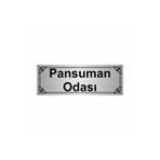 Özarslan Dizayn Pansuman Odası 7x20 cm Gümüş Renk Metal Yönlendirme Levhası