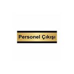 Özarslan Dizayn Personel Çıkışı 5x20 cm Altın Renk Metal Yönlendirme Levhası