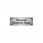 Özarslan Dizayn Personel Dinlenme Odası 7x20 cm Gümüş Renk Metal Yönlendirme Levhası