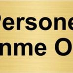 Özarslan Dizayn Personel Giyinme Odası 10x20 cm Altın Renk Metal Yönlendirme Levhası