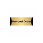 Özarslan Dizayn Personel Odası 10x20 cm Altın Renk Metal Yönlendirme Levhası