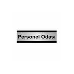 Özarslan Dizayn Personel Odası 10x20 cm Gümüş Renk Metal Yönlendirme Levhası