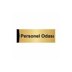 Özarslan Dizayn Personel Odası 7x20 cm Altın Renk Metal Yönlendirme Levhası