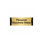 Özarslan Dizayn Personel Soyunma Odası 5x20 cm Altın Renk Metal Yönlendirme Levhası