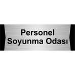 Özarslan Dizayn Personel Soyunma Odası 7x20 cm Gümüş Renk Metal Yönlendirme Levhası