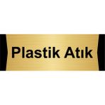 Özarslan Dizayn Plastik Atık 10x20 cm Altın Renk Metal Yönlendirme Levhası