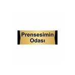 Özarslan Dizayn Prensesimin Odası 7x20 cm Altın Renk Metal Yönlendirme Levhası