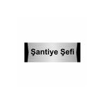 Özarslan Dizayn Şantiye Şefi 10x20 cm Gümüş Renk Metal Yönlendirme Levhası