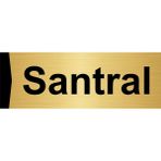 Özarslan Dizayn Santral 10x20 cm Altın Renk Metal Yönlendirme Levhası