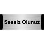 Özarslan Dizayn Sessiz Olunuz 10x20 cm Gümüş Renk Metal Yönlendirme Levhası