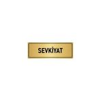 Özarslan Dizayn Sevkiyat 10x20 cm Altın Renk Metal Yönlendirme Levhası