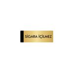 Özarslan Dizayn Sigara İçilmez 10x20 cm Altın Renk Metal Yönlendirme Levhası