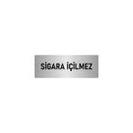 Özarslan Dizayn Sigara İçilmez 10x20 cm Gümüş Renk Metal Yönlendirme Levhası