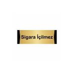 Özarslan Dizayn Sigara İçilmez 7x20 cm Altın Renk Metal Yönlendirme Levhası