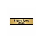 Özarslan Dizayn Sigara İçme Odası 5x20 cm Altın Renk Metal Yönlendirme Levhası