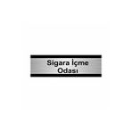 Özarslan Dizayn Sigara İçme Odası 5x20 cm Gümüş Renk Metal Yönlendirme Levhası