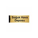 Özarslan Dizayn Soğuk Hava Deposu 5x20cm Altın Renk Metal Yönlendirme Levhası