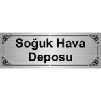 Özarslan Dizayn Soğuk Hava Deposu 7 x 20 cm Gümüş Renk Metal Yönlendirme Levhası
