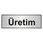 Özarslan Dizayn Üretim 5x20 cm Gümüş Renk Metal Yönlendirme Levhası