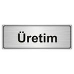 Özarslan Dizayn Üretim 7x20 cm Gümüş Renk Metal Yönlendirme Levhası