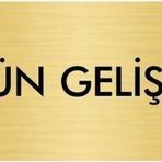 Özarslan Dizayn Ürün Geliştirme 10x20 cm Altın Renk Metal Yönlendirme Levhası