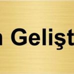 Özarslan Dizayn Ürün Geliştirme 7x20 cm Altın Renk Metal Yönlendirme Levhası