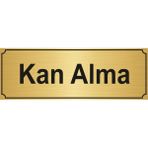 Özarslan DizaynKan Alma Yönlendirme Levhası Altın 7 cm x 20 cm