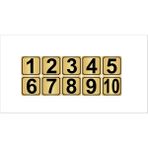 Özarslan DizaynMetal Kapı Masa Dolap Numarası 3,5 x 3,5 cm 10'lu 1-10 Altın
