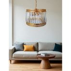 Özbak Avize Luna 3’lü Avize – Gold Metal, Tabut Kristal Taşlı Modern Avize | 3 Başlıklı E27 Uyumlu, Yerli Üretim