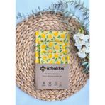 ÖZBALDAN Balmumu Tekrar Kullanılabilen Gıda Saklama Bezi 3'lü Limon Set Balmumlu Kumaş ( 20X20/30X30/40X40 cm ) - 2 LİTRE