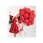 ÖZBEK 12" Pastel Helyum Kırmızı Renk Balon 100'lü Paket