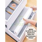 Özbience 10 mt x 45 cm Şeffaf Kaydırmaz Pvc Raf ve Çekmece Koruyucu Örtü - Açık Bej - Seçenek 1