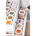 Özbience 12'li Süper Set 900 ml Vakumlu Saklama Kabı, Pratik ve Şık Mutfak Çözümü - Altın - Seçenek 1