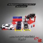 Özbience 1/64 Ölçek Tamirhane Diorama Seti, Detaylı Sergileme ve Lift Dubağıyla - Seçenek 1 - Açık Bej