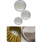 Özbience 20 cm Paslanmaz Çelik Oval Delikli Tepsi, Pide ve Pizza Için Mutfak Gereci - Açık Bej - Seçenek 1