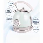 Özbience 2200W 360° Döner Tabanlı Kablosuz Retro Su Isıtıcı Kettle - Ahşap - Ceviz
