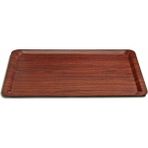 Özbience 24X35 cm Verzalit Kaymaz Ahşap Servis Tepsisi, 2 Adet Set - Ahşap - Ceviz - Seçenek 1