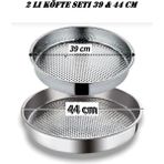 Özbience 2'li Çiğ Köfte Leğeni ve Tepsisi Seti, 39-44 Cm, Pratik ve Şık Kullanım - Altın - Seçenek 1