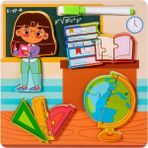 Özbience 3D Ahşap Montessori Yazı Tahtası ve Kalemli Meslek Puzzle Seti - Seçenek 1