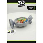 Özbience 3D Şeker Bayramı Şekerlik, Renkli ve Şık Ev Dekorasyonu - Altın - Gümüş - Seçenek 1